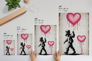 Vintage poszter Graffiti srdce