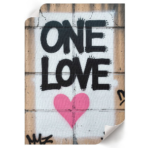 Retro plakát Láska graffiti