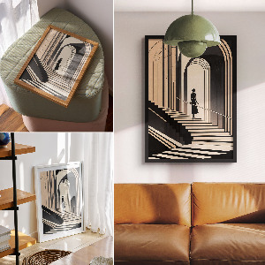 Vintage poszter Monochromatická elegance