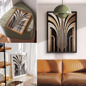 Retro plakát Art deco