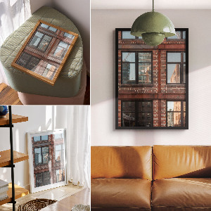 Retro poszter Městská architektura