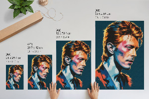 Retro plakát Barevný portrét