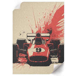 Retro plakát Závodní emoce