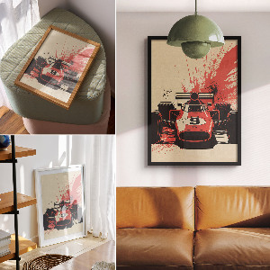 Retro plakát Závodní emoce