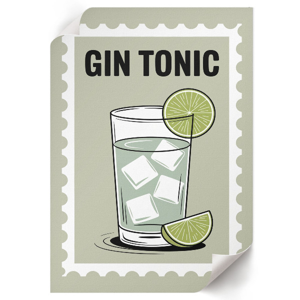 Vintage poszter Gin s tonikem