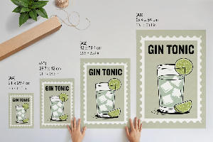 Vintage poszter Gin s tonikem