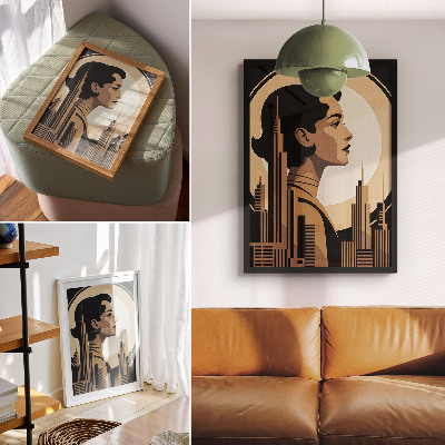 Poszter kép Portrét v art deco stylu