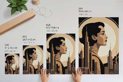 Poszter kép Portrét v art deco stylu