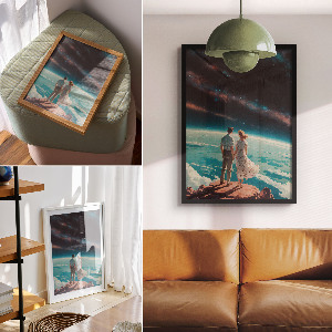 Vintage poszter Kosmická láska