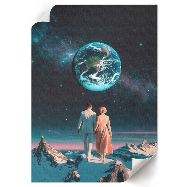 Retro poszter Vesmírná procházka