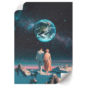 Retro poszter Vesmírná procházka