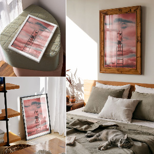 Retro plakát Cesta do nebe