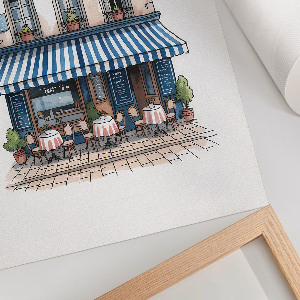 Vintage poszter Francouzská kavárna