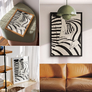 Retro poszter Geometrický portrét