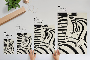 Retro poszter Geometrický portrét