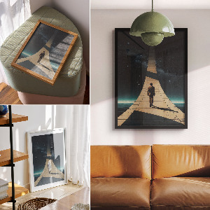 Vintage poszter Vesmírná cesta