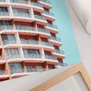 Retro plakát Moderní budova