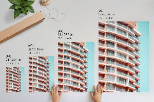 Retro plakát Moderní budova