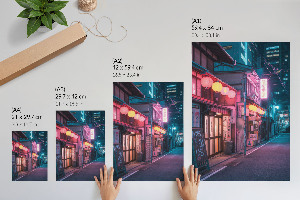 Retro plakát Noční město