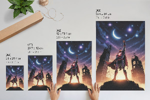 Retro poszter Superhrdina v noci