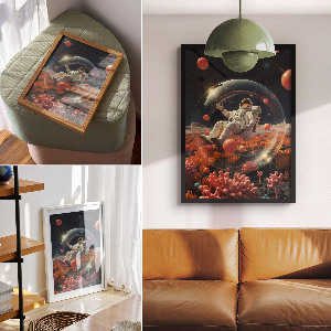 Retro plakát Vesmírné dobrodružství