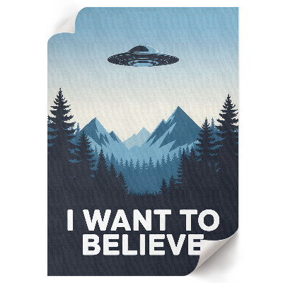 Vintage poszter Plakát s UFO