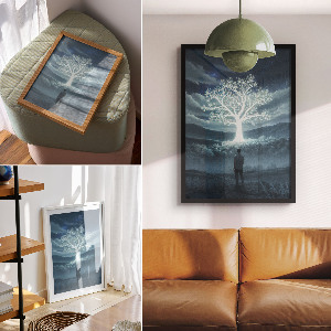 Vintage poszter Zářící strom