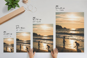 Retro plakát Děti na pláži