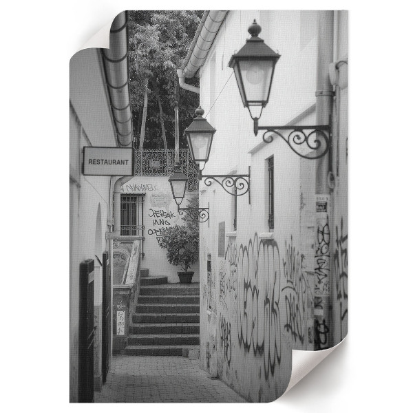 Retro plakát Městská ulička