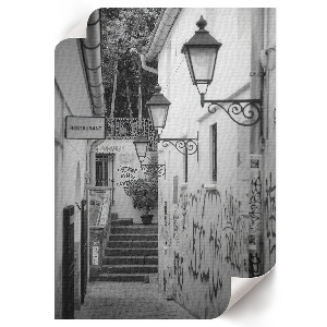 Retro plakát Městská ulička