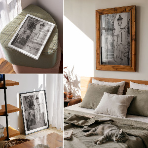 Retro plakát Městská ulička