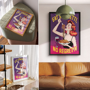 Retro poszter Jíst špagety