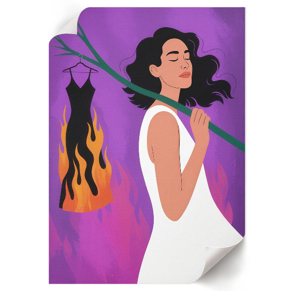 Retro plakát Hořící oblečení