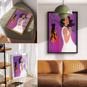 Retro plakát Hořící oblečení