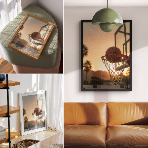 Vintage poszter Basketbalový zápas