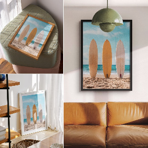 Retro poszter Surfařská pláž