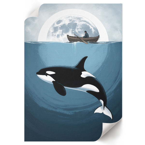 Retro plakát Měsíční dobrodružství