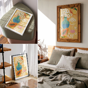 Retro poszter Květiny a plody