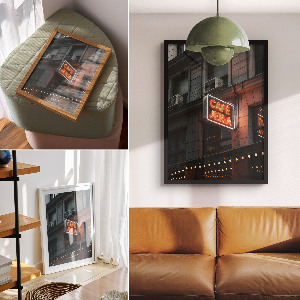 Vintage poszter Neonová kavárna