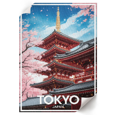 Retro plakát Tokio, Japonsko