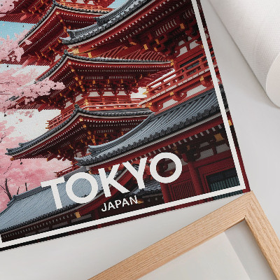 Retro plakát Tokio, Japonsko