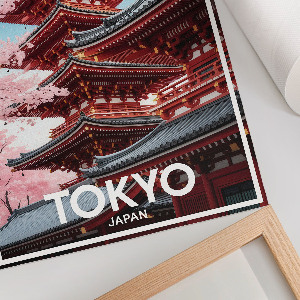 Retro plakát Tokio, Japonsko