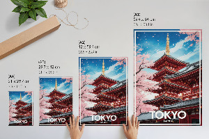 Retro plakát Tokio, Japonsko