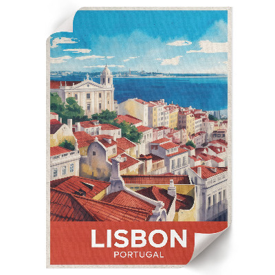 Vintage poszter Lisabon Portugalsko
