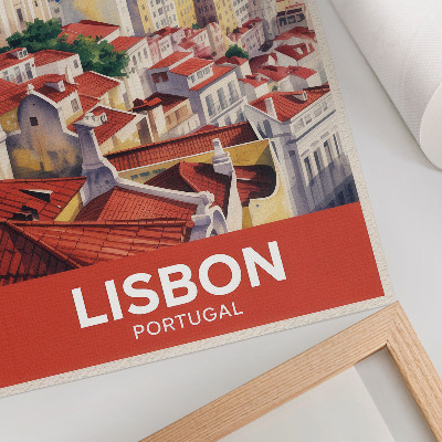 Vintage poszter Lisabon Portugalsko