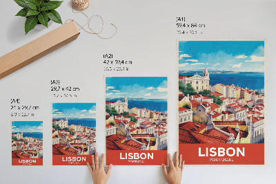 Vintage poszter Lisabon Portugalsko