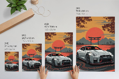 Retro poszter Auto Japonsko