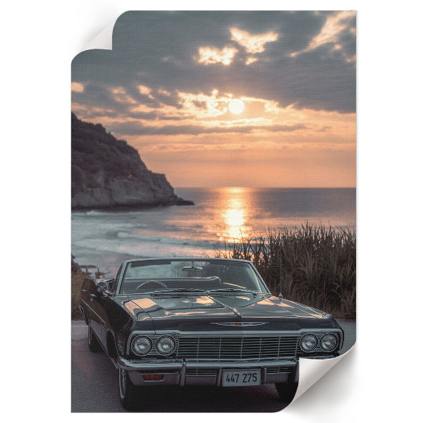 Retro plakát Západ a auto