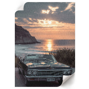 Retro plakát Západ a auto