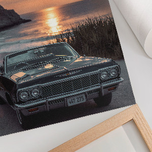 Retro plakát Západ a auto